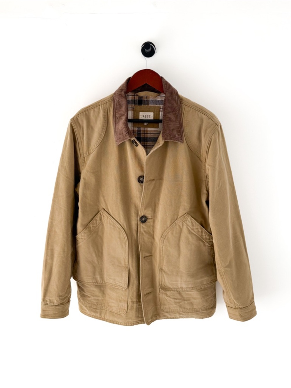 New AE77 Premium Twill Chore Jacket Cotton Silk Flannel Lined Mens Size M Barn - Picture 4 of 14